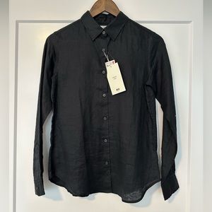 UNIQLO - Premium Linen Button up Shirt - Black - XS - BNWT